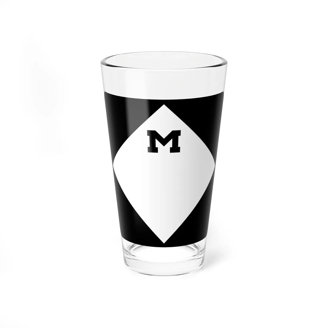 M-Blank (Michigan) (Road Sign) Pint Glass 16oz 16oz - Go Mug Yourself