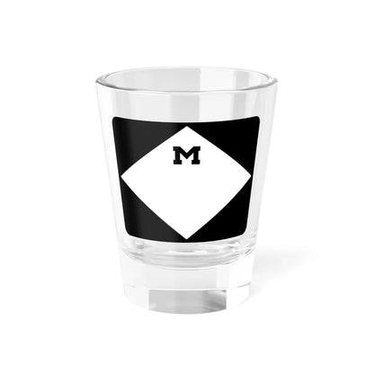 M-Blank3 (Michigan) (Road Sign) Shot Glass 1.5oz 1.5oz - Go Mug Yourself