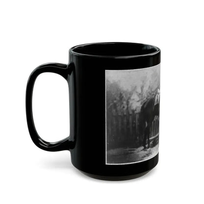 M. Miller, Colonel, 18th Mo. Infantry, Full-Length Portrait, Facing Right, Standing Before Horse Held By African-American Man (U.S. Civil War) Black Coffee Mug - Go Mug Yourself