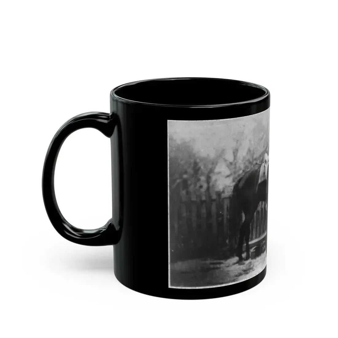 M. Miller, Colonel, 18th Mo. Infantry, Full-Length Portrait, Facing Right, Standing Before Horse Held By African-American Man (U.S. Civil War) Black Coffee Mug - Go Mug Yourself