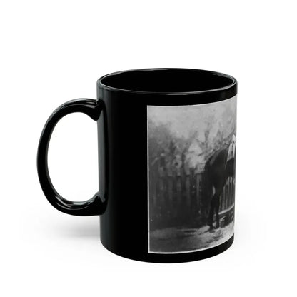 M. Miller, Colonel, 18th Mo. Infantry, Full-Length Portrait, Facing Right, Standing Before Horse Held By African-American Man (U.S. Civil War) Black Coffee Mug - Go Mug Yourself