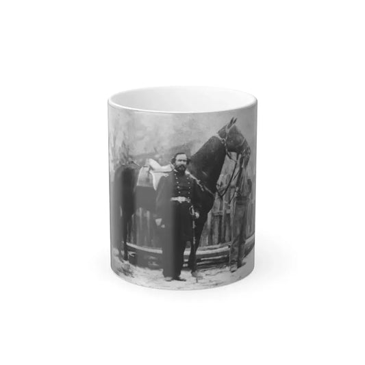 M. Miller, Colonel, 18Th Mo. Infantry, Full-Length Portrait, Facing Right, Standing Before Horse Held by African-American Man (U.S. Civil War) Color Changing Coffee Mug 11oz Default Title 11oz - Go Mug Yourself