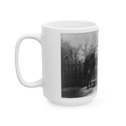 M. Miller, Colonel, 18th Mo. Infantry, Full-Length Portrait, Facing Right, Standing Before Horse Held By African-American Man (U.S. Civil War) White Coffee Mug - Go Mug Yourself