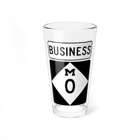 M-TempBus (Michigan) (Road Sign) Pint Glass 16oz 16oz - Go Mug Yourself