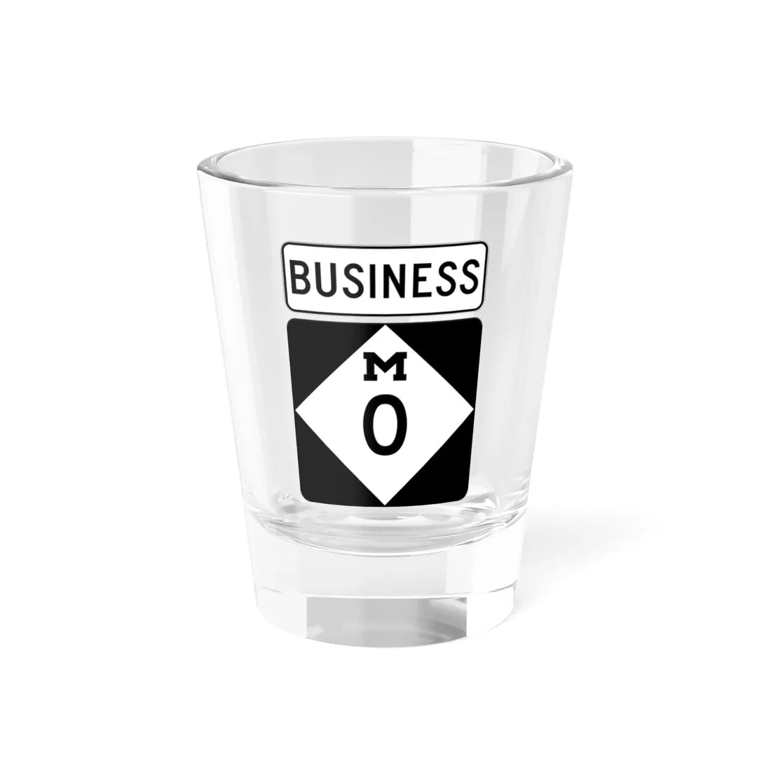 M-TempBus (Michigan) (Road Sign) Shot Glass 1.5oz 1.5oz - Go Mug Yourself