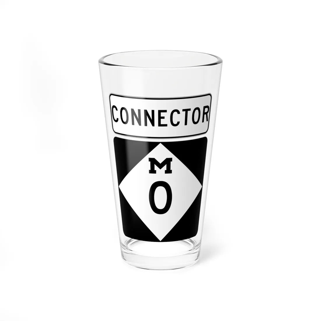 M-TempConn (Michigan) (Road Sign) Pint Glass 16oz 16oz - Go Mug Yourself