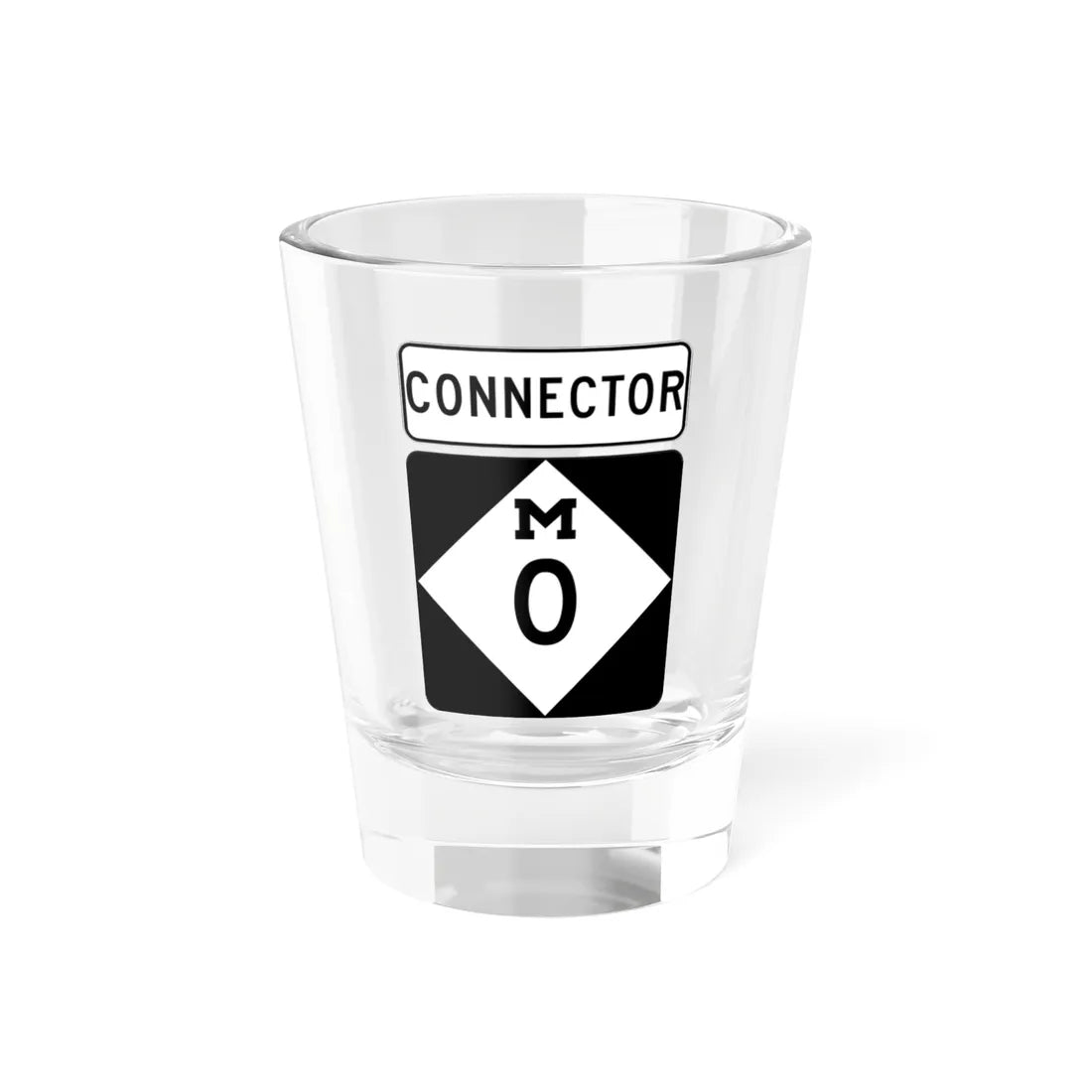 M-TempConn (Michigan) (Road Sign) Shot Glass 1.5oz 1.5oz - Go Mug Yourself