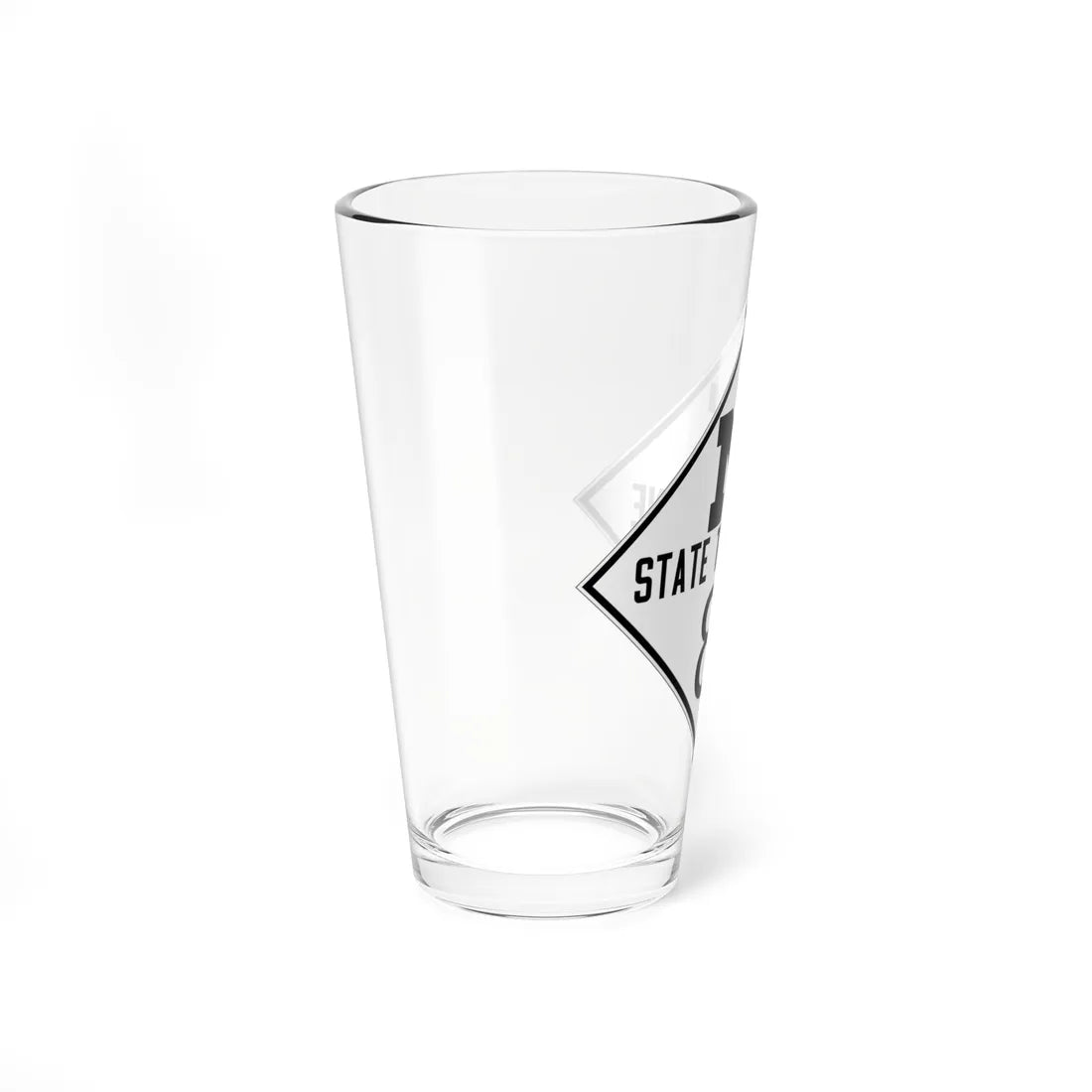 M template 1919 (Michigan) (Road Sign) Pint Glass 16oz - Go Mug Yourself