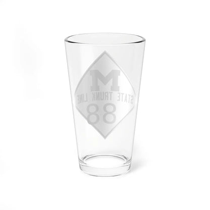 M template 1919 (Michigan) (Road Sign) Pint Glass 16oz - Go Mug Yourself