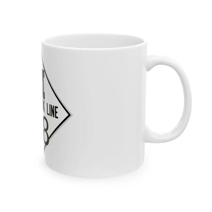 M template 1919 (Michigan) (Road Sign) White Coffee Mug - Go Mug Yourself