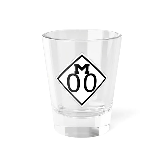 M template 1926 (Michigan) (Road Sign) Shot Glass 1.5oz 1.5oz - Go Mug Yourself