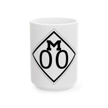 M template 1926 (Michigan) (Road Sign) White Coffee Mug 15oz - Go Mug Yourself