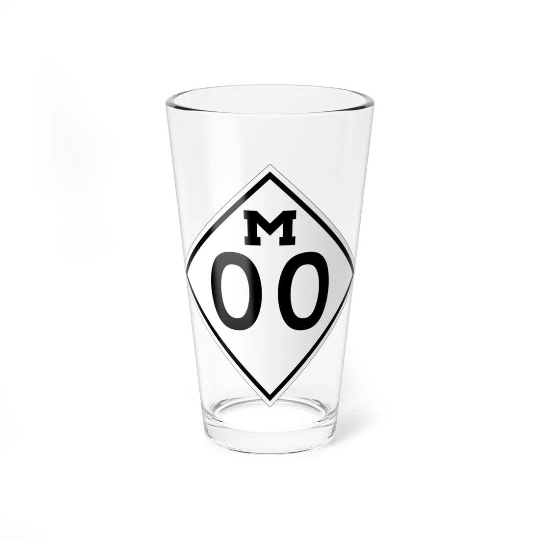 M template 1948 (Michigan) (Road Sign) Pint Glass 16oz 16oz - Go Mug Yourself