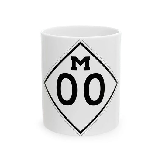 M template 1948 (Michigan) (Road Sign) White Coffee Mug 11oz - Go Mug Yourself
