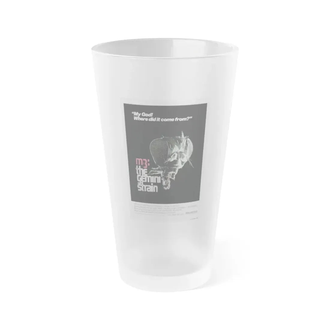 M3 THE GEMINI STRAIN 1979 Movie Poster - Frosted Pint Glass 16oz Default Title - Go Mug Yourself