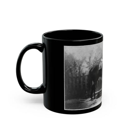 M. Miller, Colonel, 18th Mo. Infantry, Full-Length Portrait, Facing Right, Standing Before Horse Held By African-American Man (U.S. Civil War) Black Coffee Mug-Go Mug Yourself
