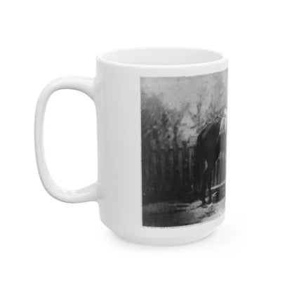 M. Miller, Colonel, 18th Mo. Infantry, Full-Length Portrait, Facing Right, Standing Before Horse Held By African-American Man (U.S. Civil War) White Coffee Mug-Go Mug Yourself