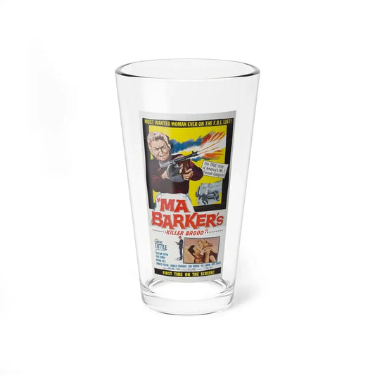 MA BARKER'S KILLER BROOD 1960 Movie Poster - Pint Glass 16oz 16oz - Go Mug Yourself