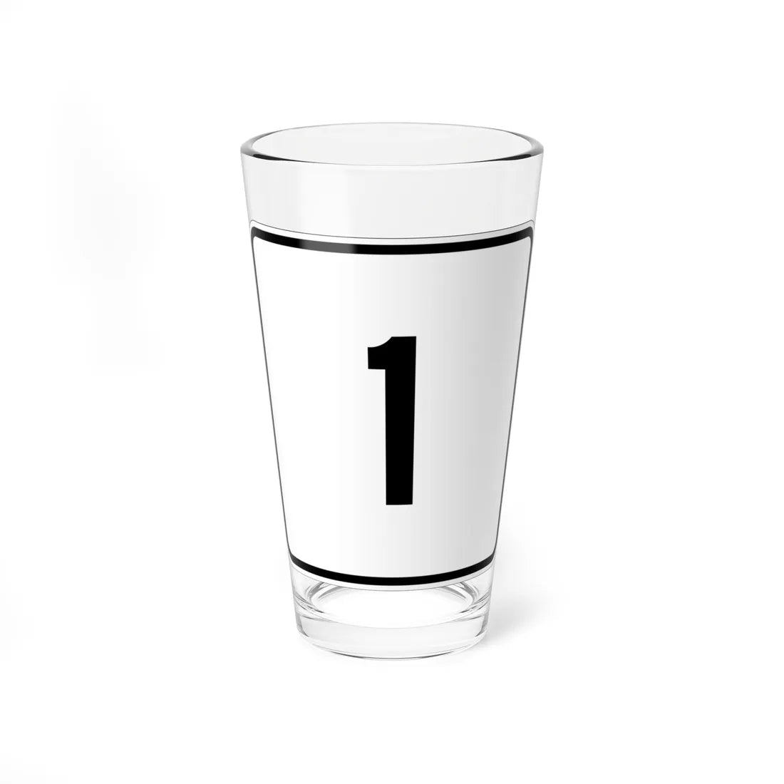 MA Route 1 (Massachusetts) (Road Sign) Pint Glass 16oz 16oz - Go Mug Yourself