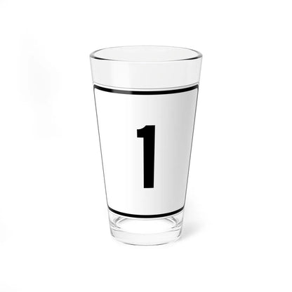 MA Route 1 (Massachusetts) (Road Sign) Pint Glass 16oz 16oz - Go Mug Yourself