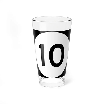 MA Route 10 alt (Massachusetts) (Road Sign) Pint Glass 16oz 16oz - Go Mug Yourself