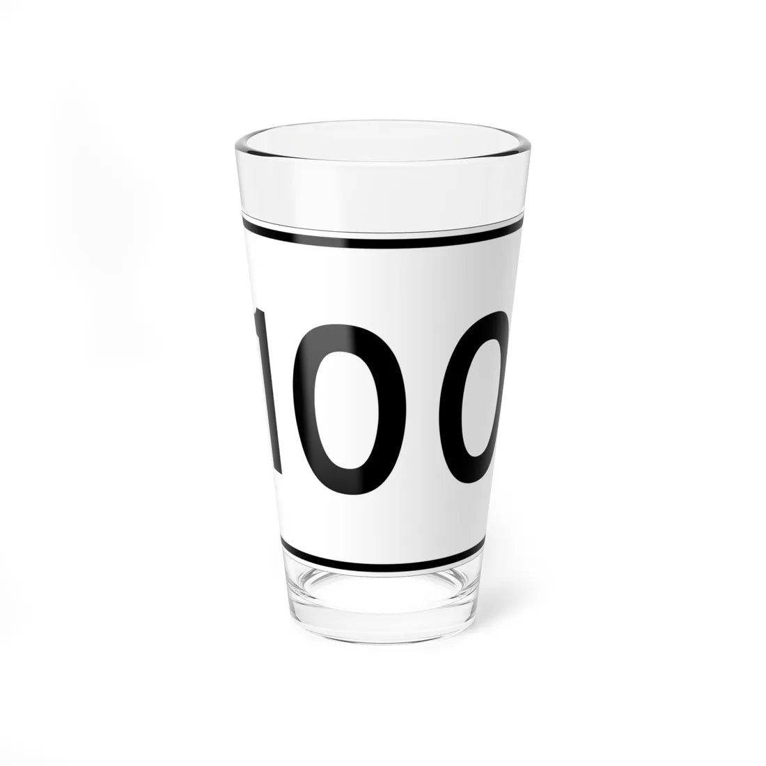 MA Route 100 (Massachusetts) (Road Sign) Pint Glass 16oz 16oz - Go Mug Yourself