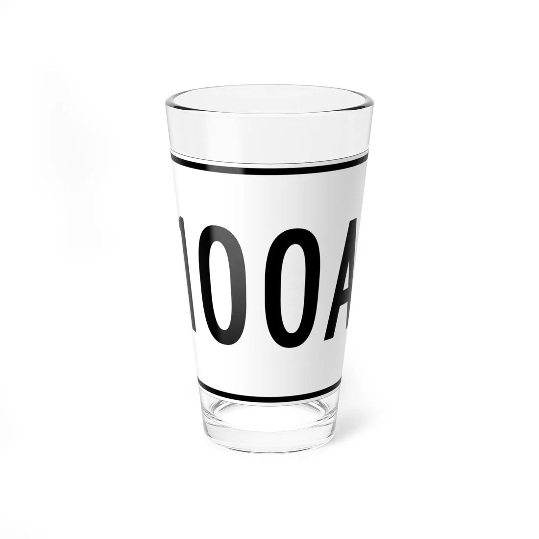 MA Route 100A (Massachusetts) (Road Sign) Pint Glass 16oz 16oz - Go Mug Yourself