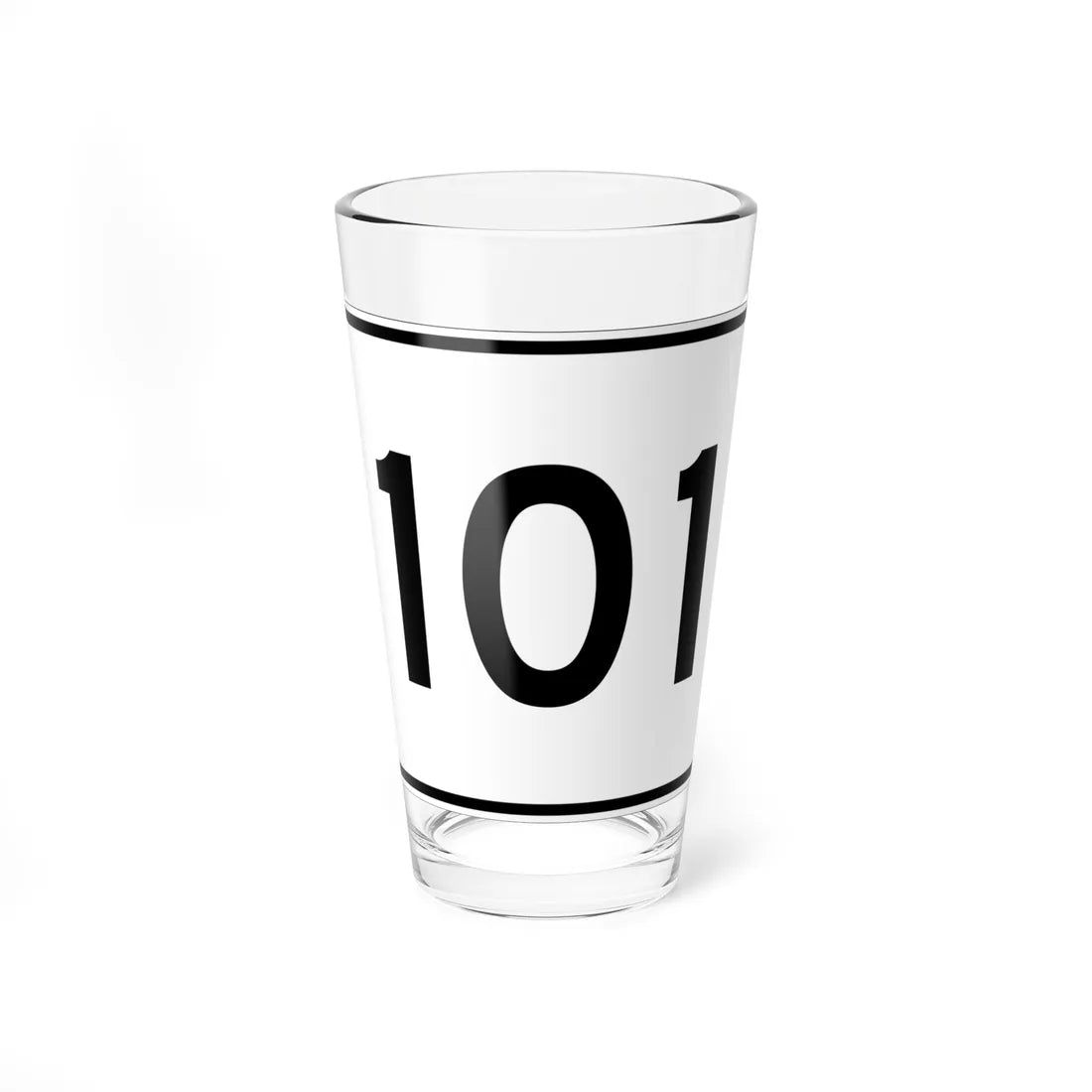 MA Route 101 (Massachusetts) (Road Sign) Pint Glass 16oz 16oz - Go Mug Yourself
