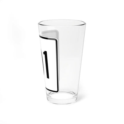 MA Route 101 square (Massachusetts) (Road Sign) Pint Glass 16oz - Go Mug Yourself