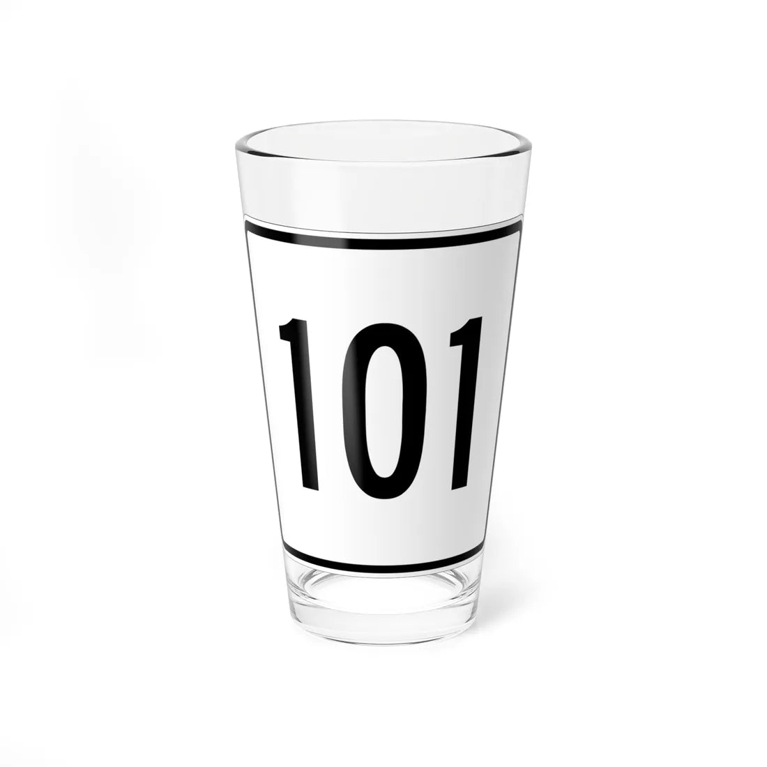 MA Route 101 square (Massachusetts) (Road Sign) Pint Glass 16oz - Go Mug Yourself