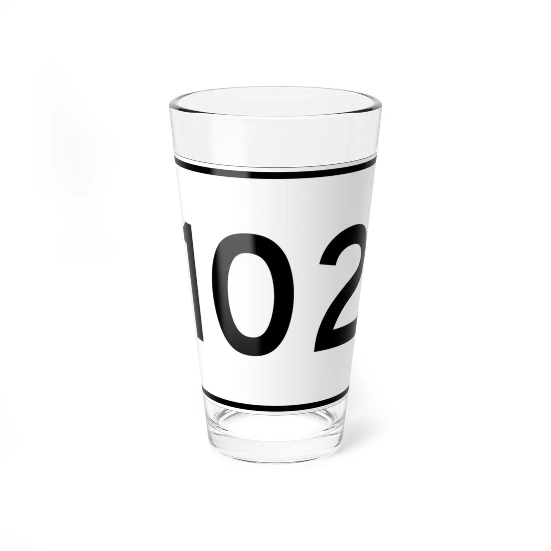 MA Route 102 (Massachusetts) (Road Sign) Pint Glass 16oz 16oz - Go Mug Yourself