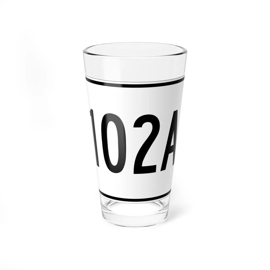 MA Route 102A (Massachusetts) (Road Sign) Pint Glass 16oz 16oz - Go Mug Yourself