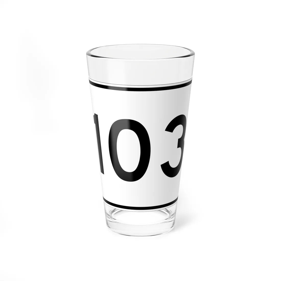 MA Route 103 (Massachusetts) (Road Sign) Pint Glass 16oz - Go Mug Yourself