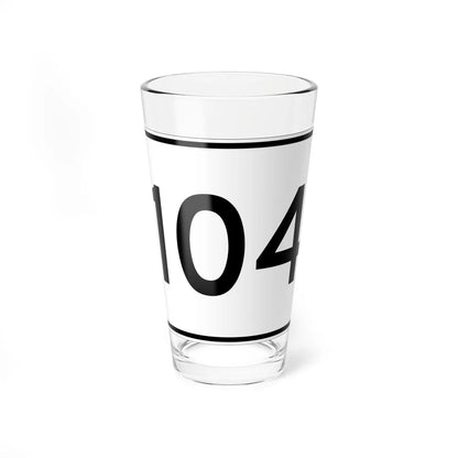 MA Route 104 (Massachusetts) (Road Sign) Pint Glass 16oz 16oz - Go Mug Yourself