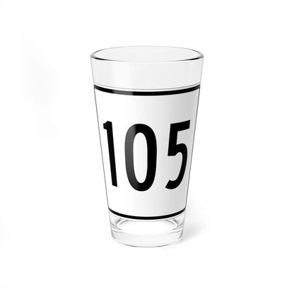 MA Route 105 square (Massachusetts) (Road Sign) Pint Glass 16oz - Go Mug Yourself