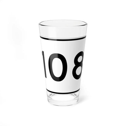 MA Route 108 (Massachusetts) (Road Sign) Pint Glass 16oz 16oz - Go Mug Yourself