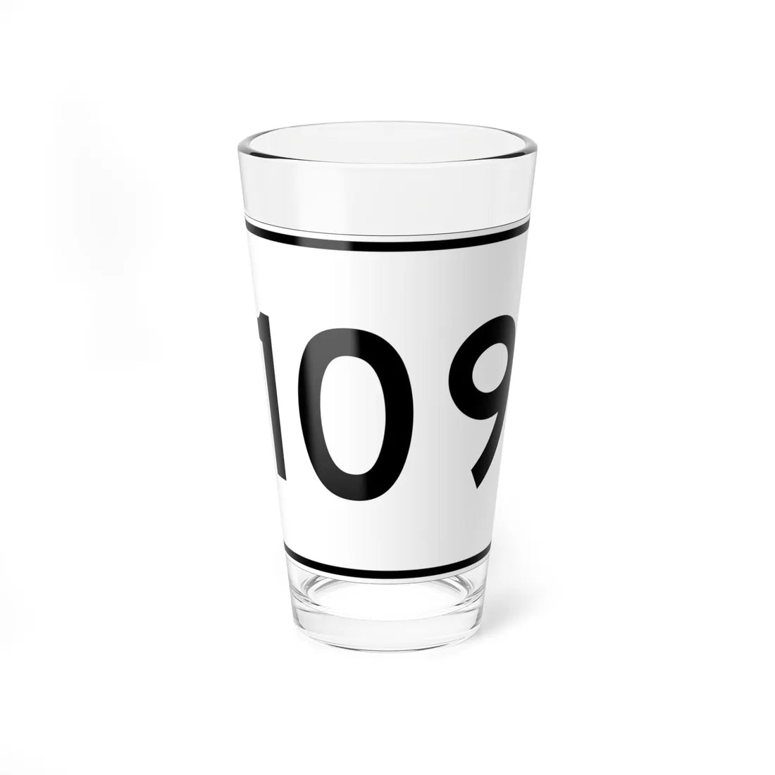MA Route 109 (Massachusetts) (Road Sign) Pint Glass 16oz 16oz - Go Mug Yourself