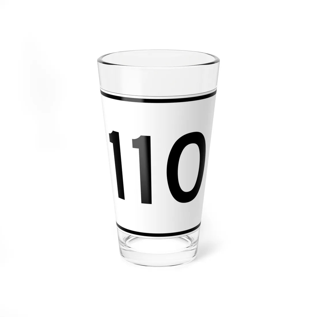 MA Route 110 (Massachusetts) (Road Sign) Pint Glass 16oz 16oz - Go Mug Yourself