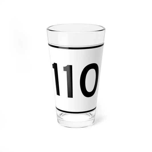 MA Route 110 (Massachusetts) (Road Sign) Pint Glass 16oz 16oz - Go Mug Yourself