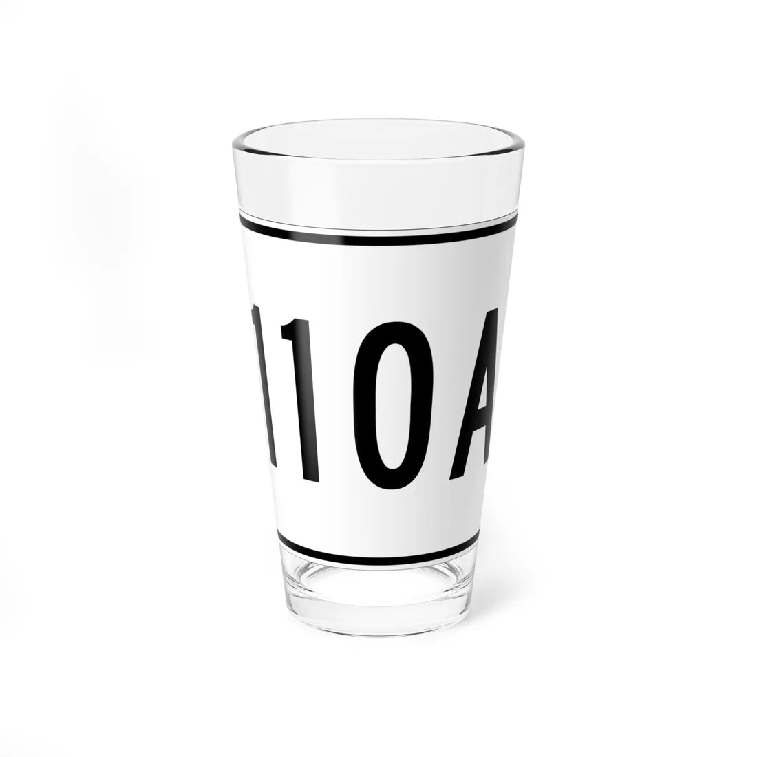 MA Route 110A (Massachusetts) (Road Sign) Pint Glass 16oz 16oz - Go Mug Yourself