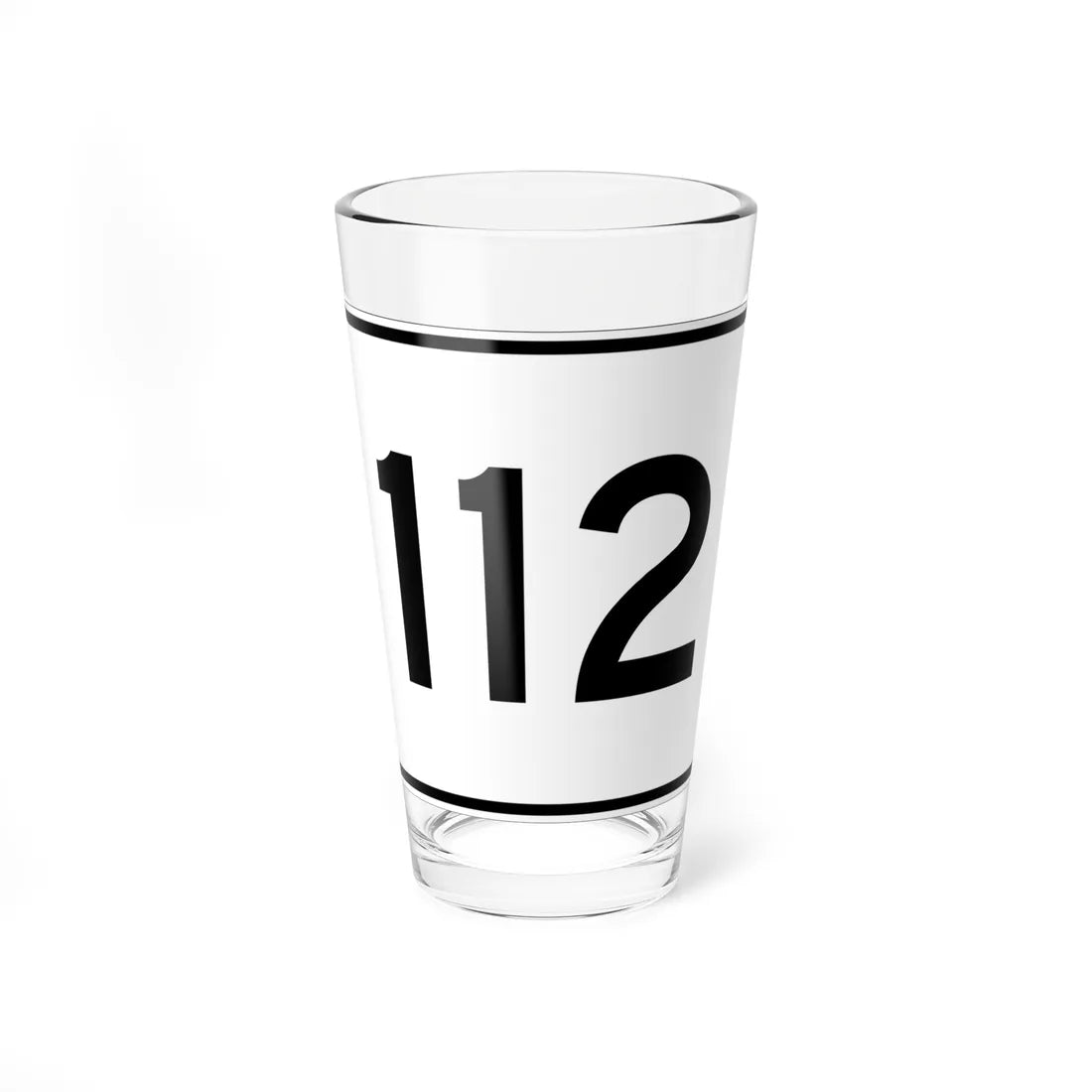MA Route 112 (Massachusetts) (Road Sign) Pint Glass 16oz 16oz - Go Mug Yourself