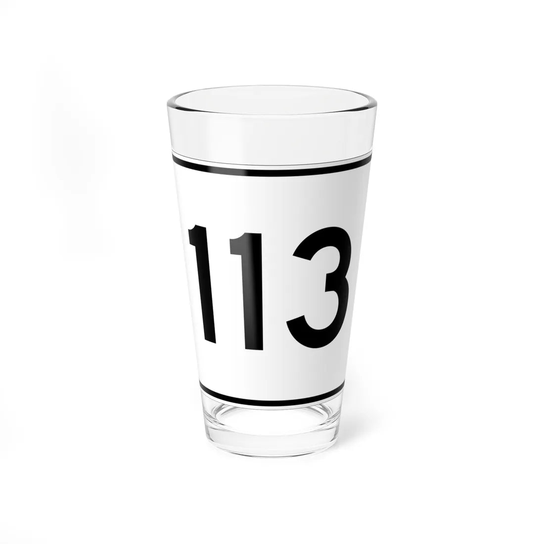 MA Route 113 (Massachusetts) (Road Sign) Pint Glass 16oz 16oz - Go Mug Yourself