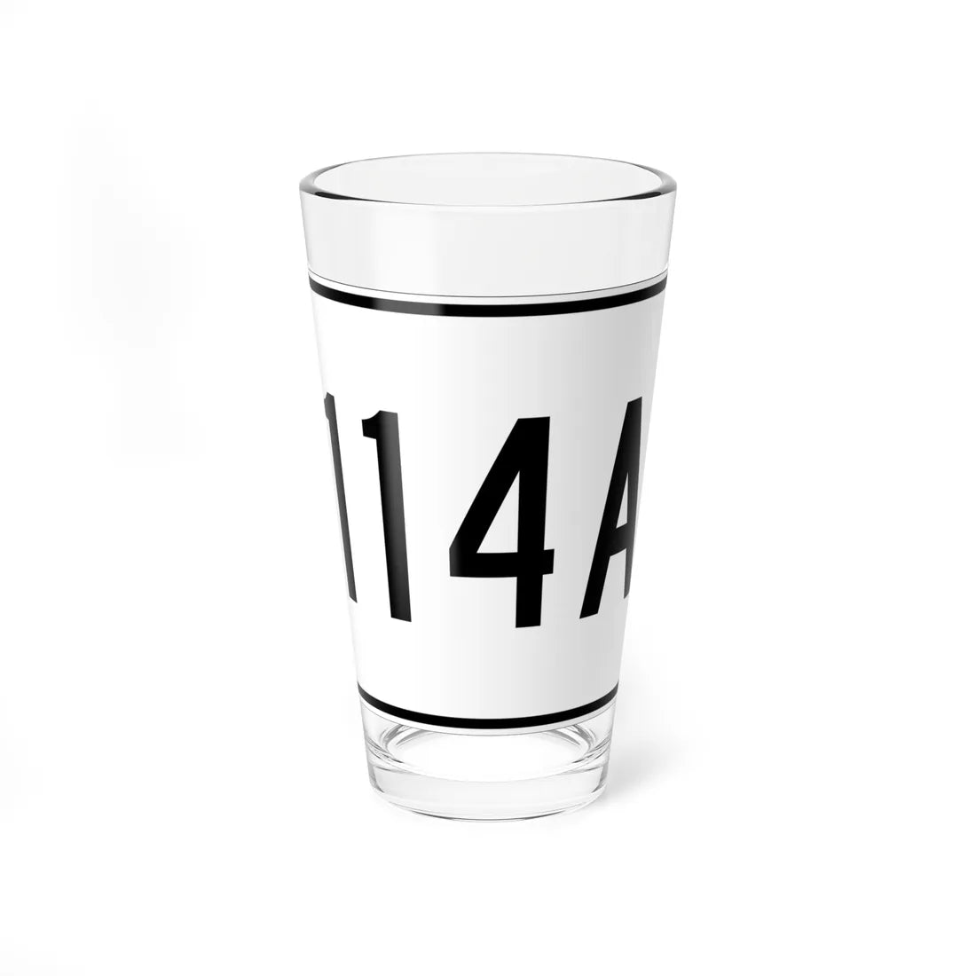 MA Route 114A (Massachusetts) (Road Sign) Pint Glass 16oz 16oz - Go Mug Yourself