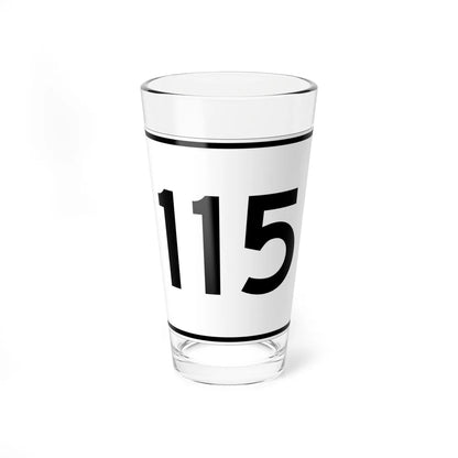 MA Route 115 (Massachusetts) (Road Sign) Pint Glass 16oz 16oz - Go Mug Yourself