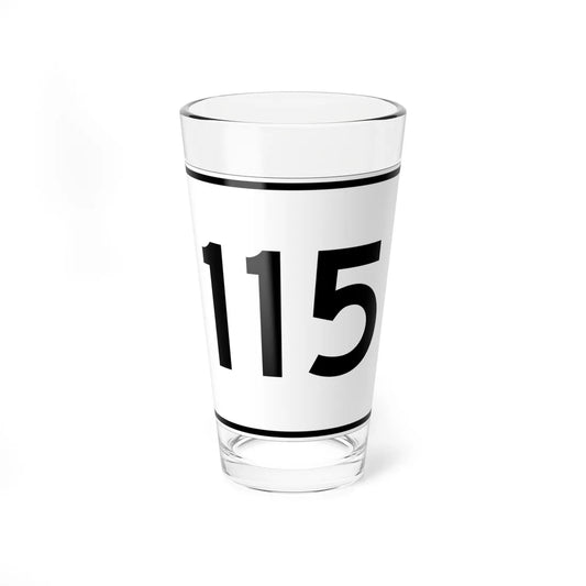 MA Route 115 (Massachusetts) (Road Sign) Pint Glass 16oz 16oz - Go Mug Yourself