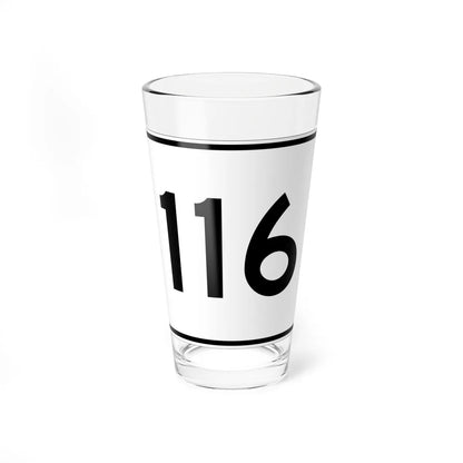 MA Route 116 (Massachusetts) (Road Sign) Pint Glass 16oz 16oz - Go Mug Yourself