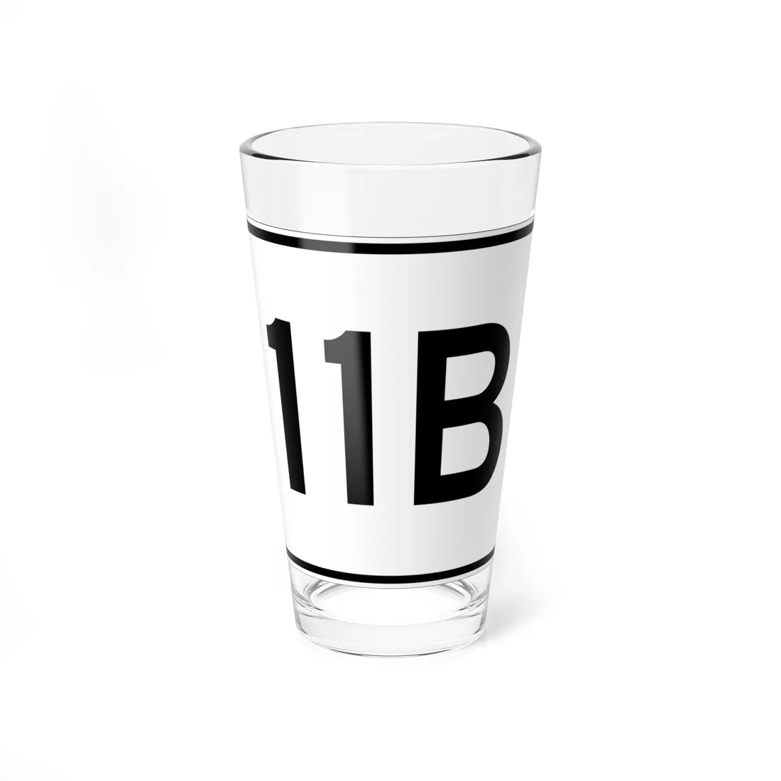 MA Route 11B (Massachusetts) (Road Sign) Pint Glass 16oz 16oz - Go Mug Yourself