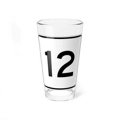 MA Route 12 (Massachusetts) (Road Sign) Pint Glass 16oz 16oz - Go Mug Yourself