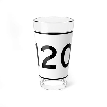 MA Route 120 (Massachusetts) (Road Sign) Pint Glass 16oz 16oz - Go Mug Yourself