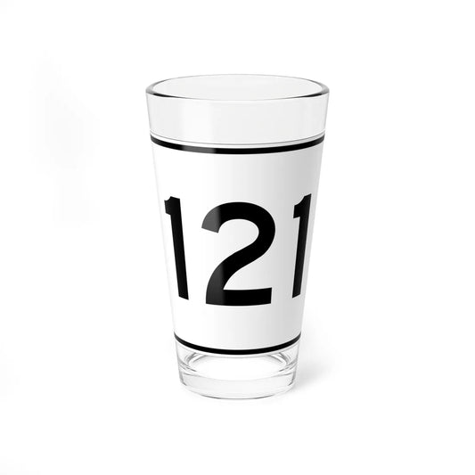 MA Route 121 (Massachusetts) (Road Sign) Pint Glass 16oz 16oz - Go Mug Yourself